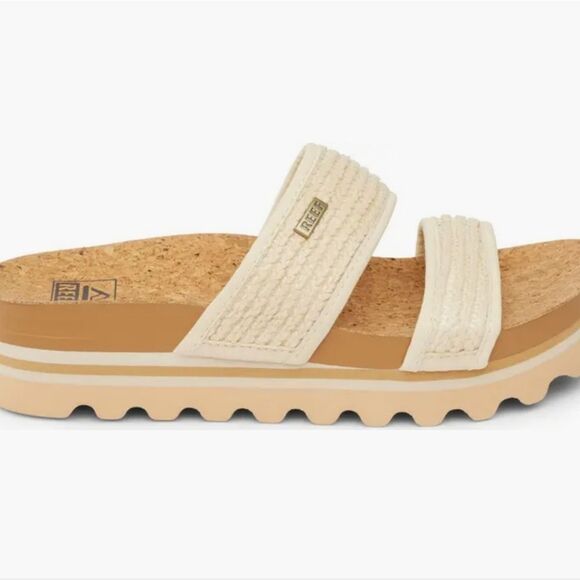 Reef Cushion Vista Hi Slide Sandal- Vintage Raffia - Picture 2 of 9